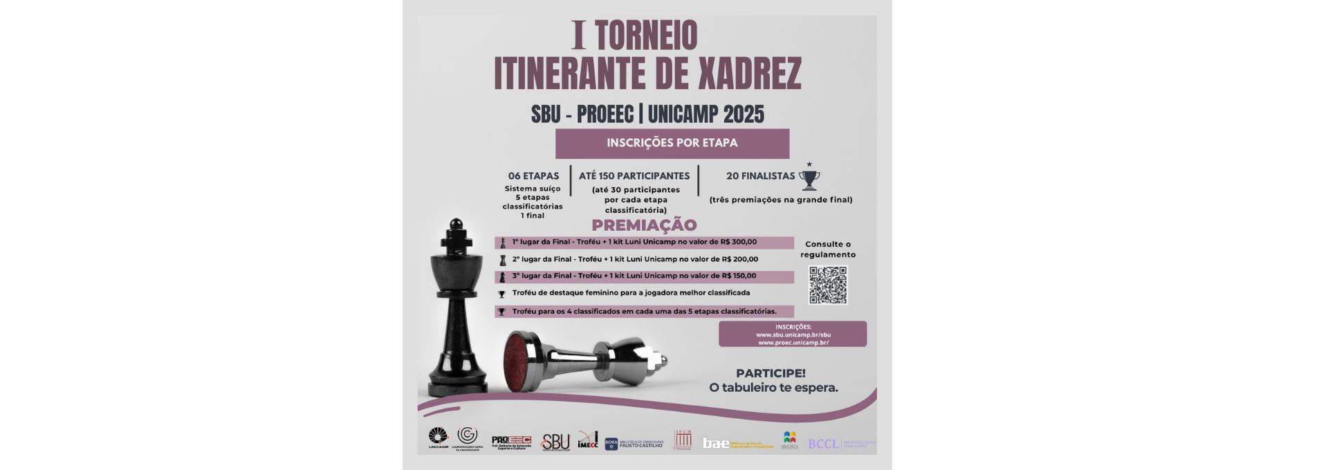 1ª edição do Torneio Itinerante de Xadrez SBU–PROEEC | UNICAMP 2